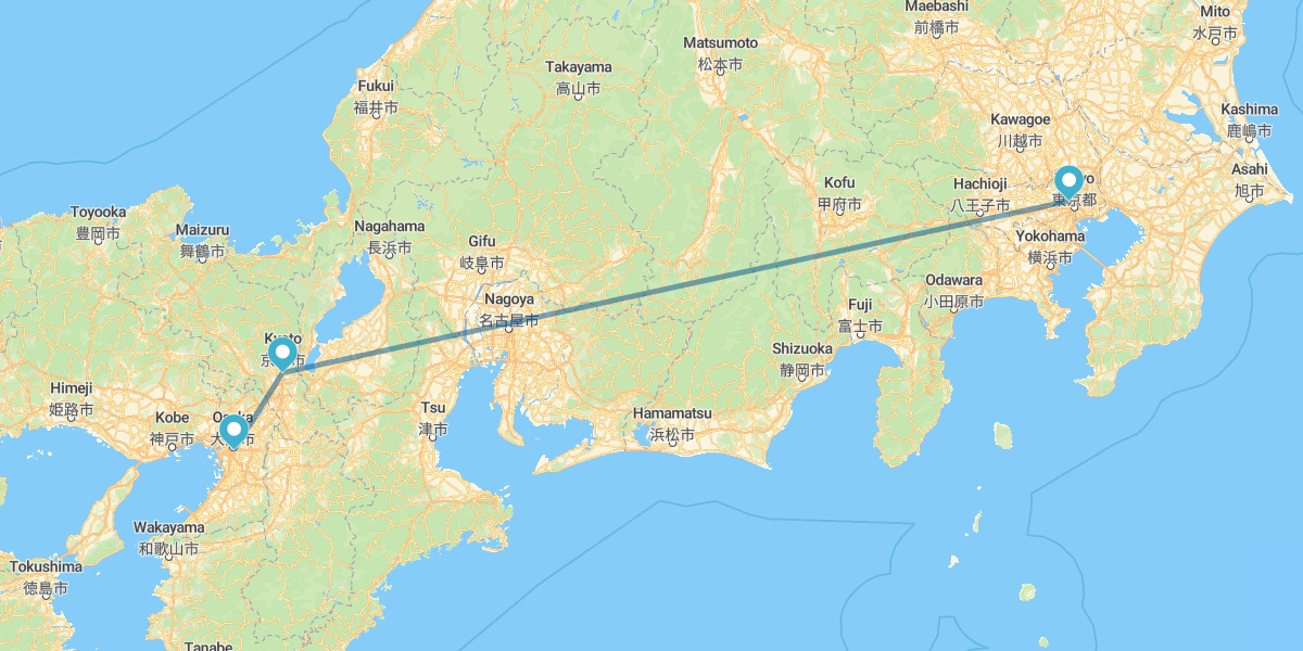 Osaka, Kyoto et Tokyo