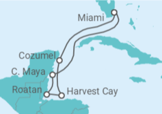 Itinéraire -  Mexique, Honduras - Norwegian Cruise Line